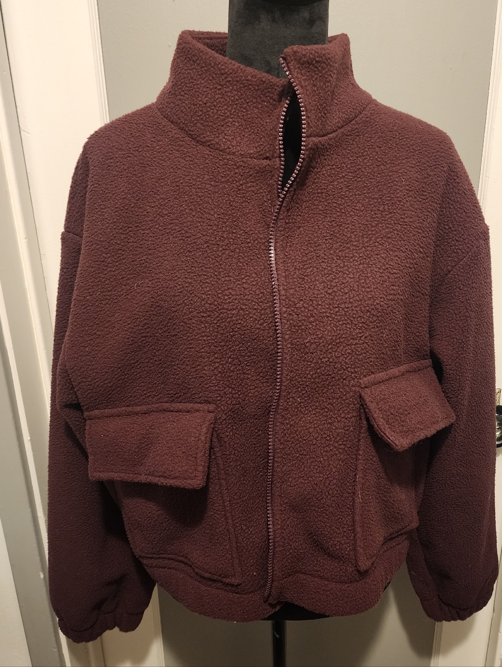 SO Plush Fleece Jacket in Mauve Brown